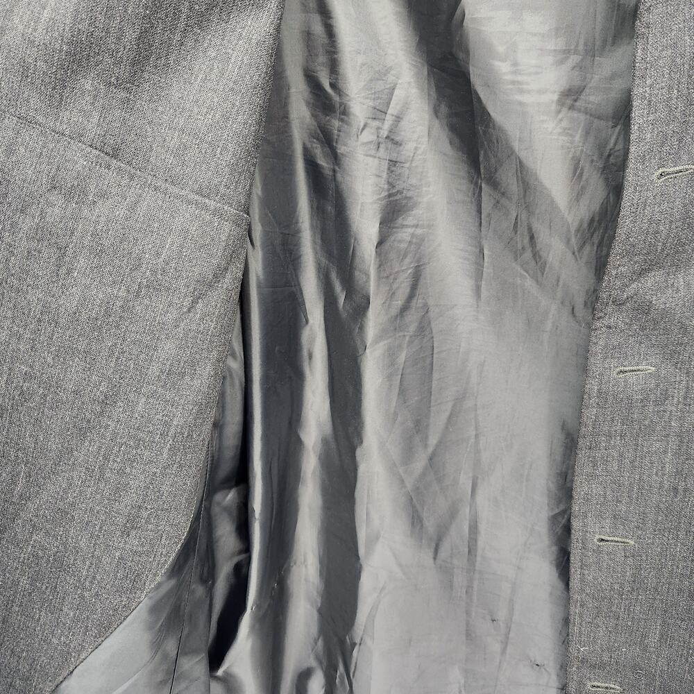 Bachrach Charcoal Gray 100% Wool Button Down City… - image 7